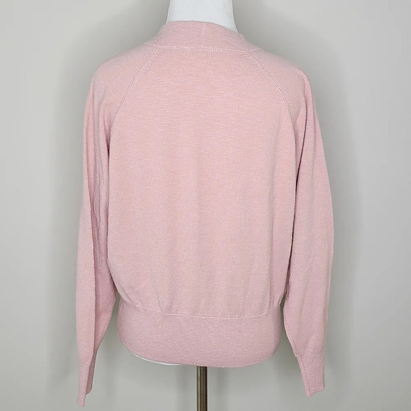 New Madewell Pink Raglan Sleeve Sweatshirt S - Picture 3 of 8